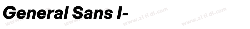 General Sans I字体转换